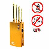 Powerful Golden Portable Cell phone _ Wi_Fi _ GPS Jammer